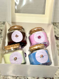 Eclipse Mini Candle gift Set featuring four hand-poured candles in a gift box, perfect for cozy nights.